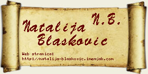 Natalija Blašković vizit kartica